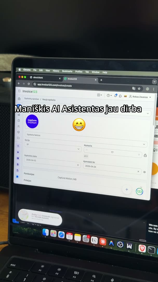 Mano AI asistentas dirba